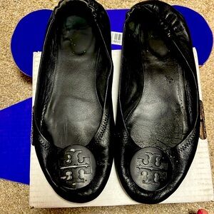 Tory Burch Minnie Travel Ballet flat, Size 10 (black)